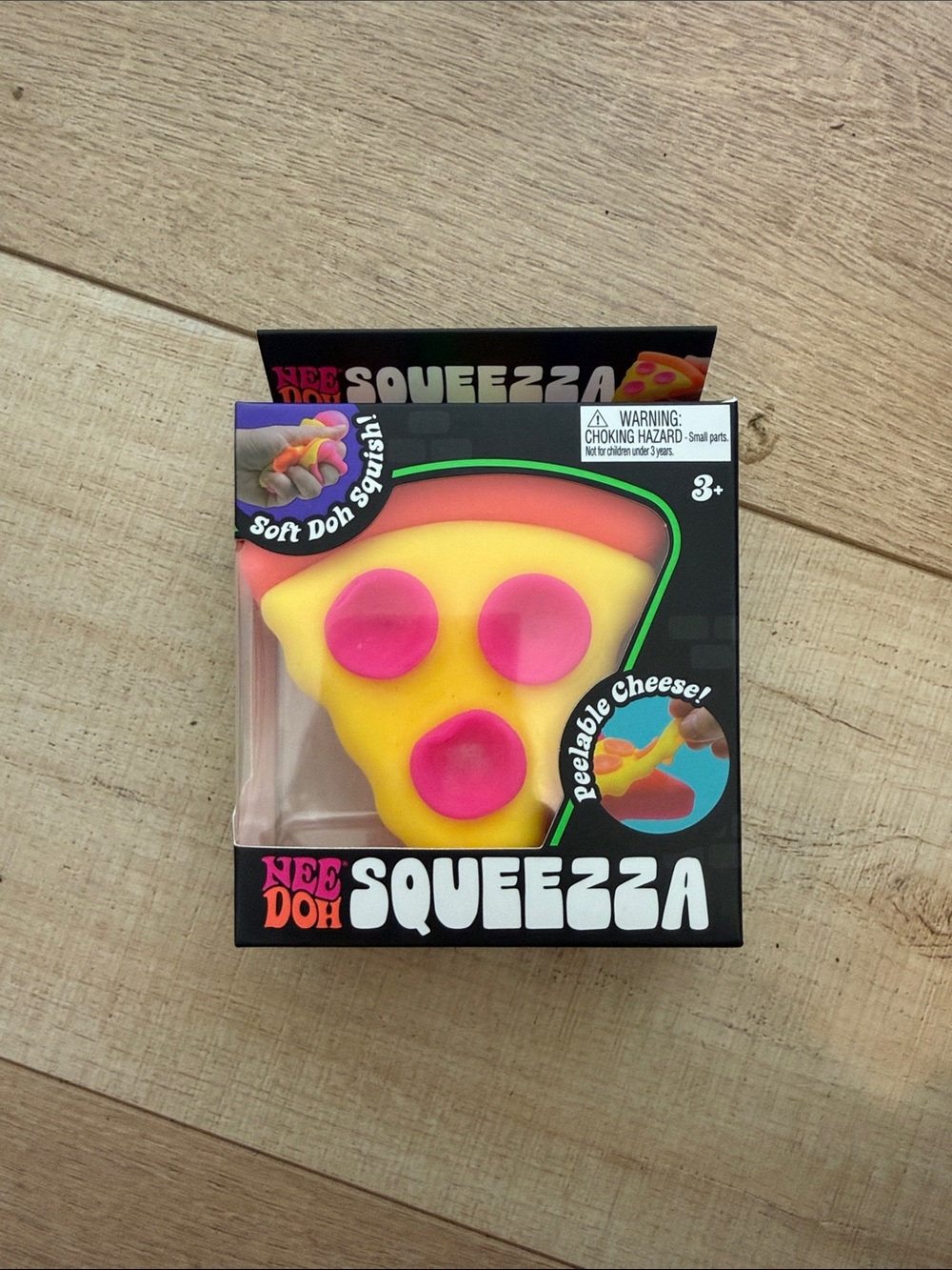 Squeezza Yellow & Pink Pizza Squishy Plush Toy by NeeDoh